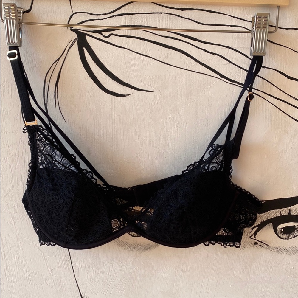 Montelle Black Lace Underwire Bra